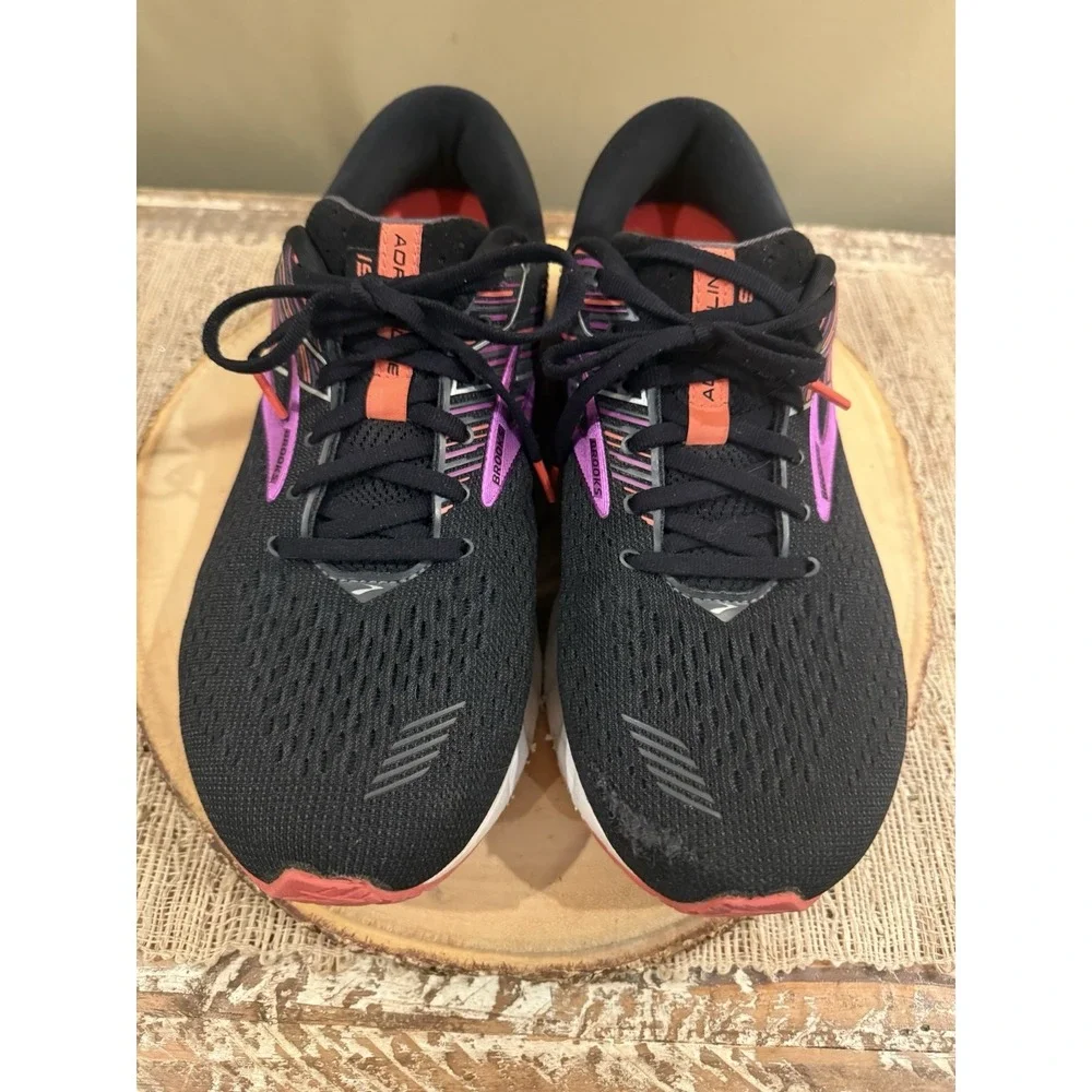 Brooks Adrenaline GTS‎ 19 Women's Running Shoes - Black/Purple/Orange - Sz-11 2E